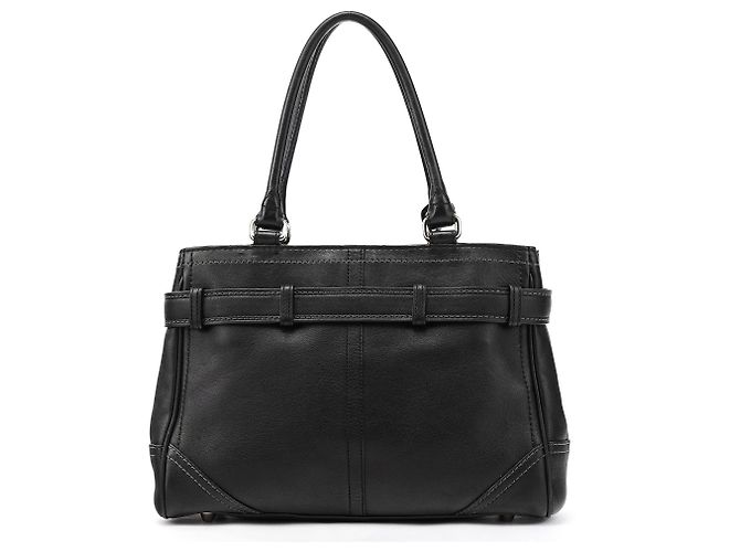 Coach Borsa Tote Hamptons in pelle nera F08A70 - vista 3