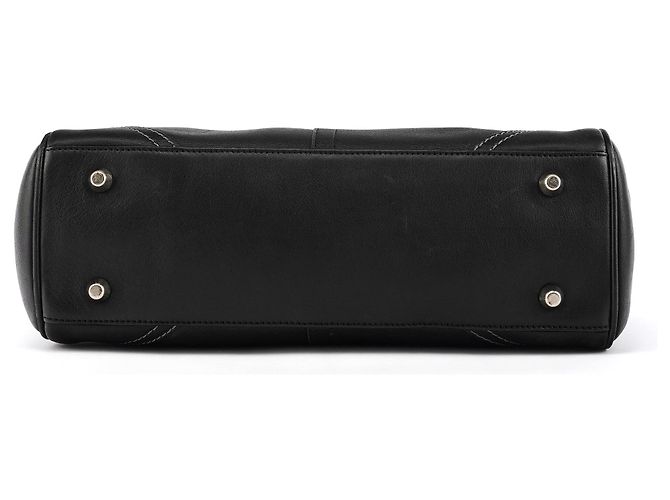 Coach Borsa Tote Hamptons in pelle nera F08A70 - vista 4
