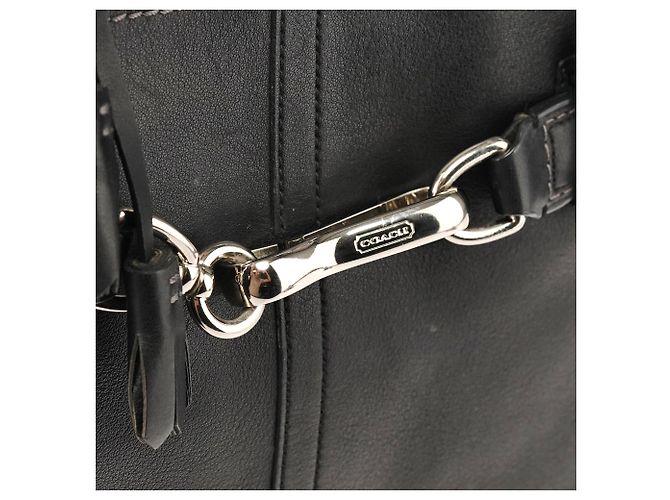 Coach Borsa Tote Hamptons in pelle nera F08A70 - vista 6