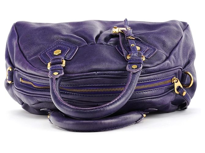 Marc by Marc Jacobs Borsa 2-Way Classic Q Baby Groovee in pelle viola - vista 4