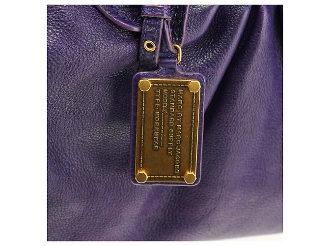 Marc by Marc Jacobs Borsa 2-Way Classic Q Baby Groovee in pelle viola - vista 6