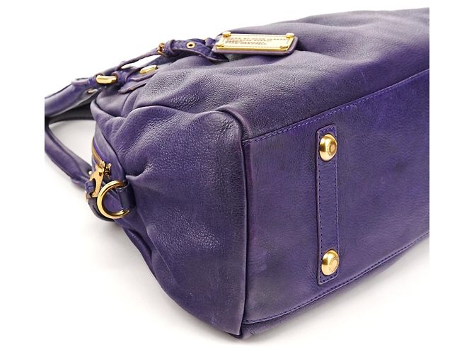 Marc by Marc Jacobs Borsa 2-Way Classic Q Baby Groovee in pelle viola - vista 7