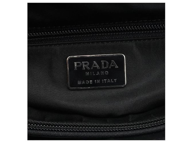 Prada Borsa a mano in Tessuto Spazzolato Nera - vista 12