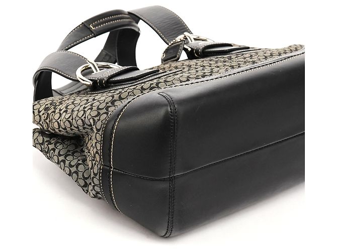 Coach Borsa Tote Soho Signature Grey Black F10927 - vista 6