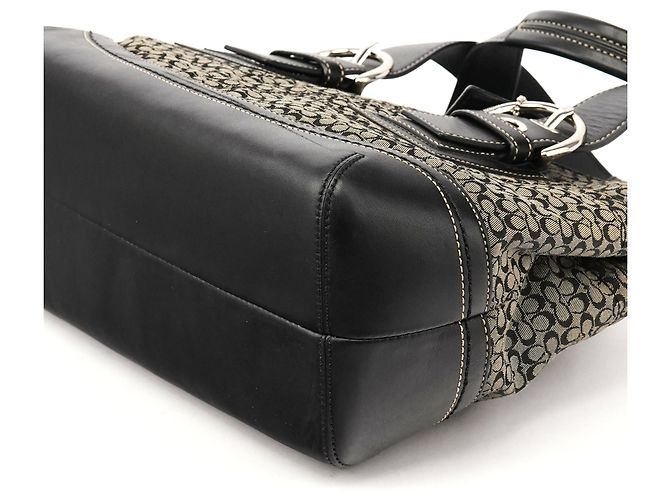 Coach Borsa Tote Soho Signature Grey Black F10927 - vista 7