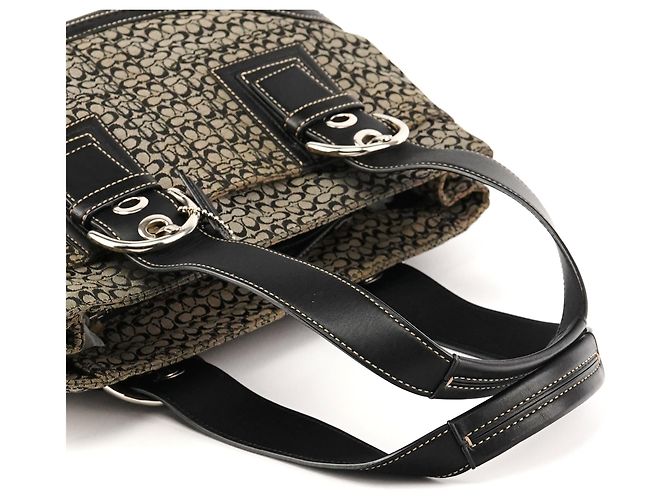 Coach Borsa Tote Soho Signature Grey Black F10927 - vista 8