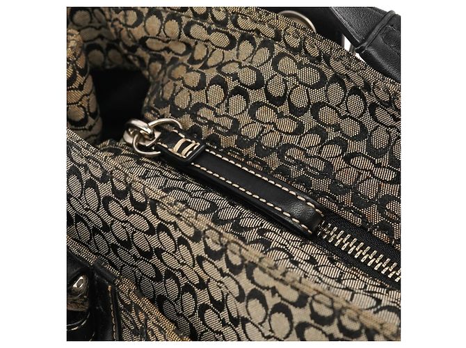 Coach Borsa Tote Soho Signature Grey Black F10927 - vista 9