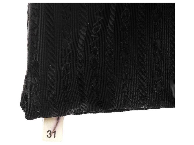 Prada Borsa Tote in Nylon Tessuto Imbottito Nero 1998 - vista 11