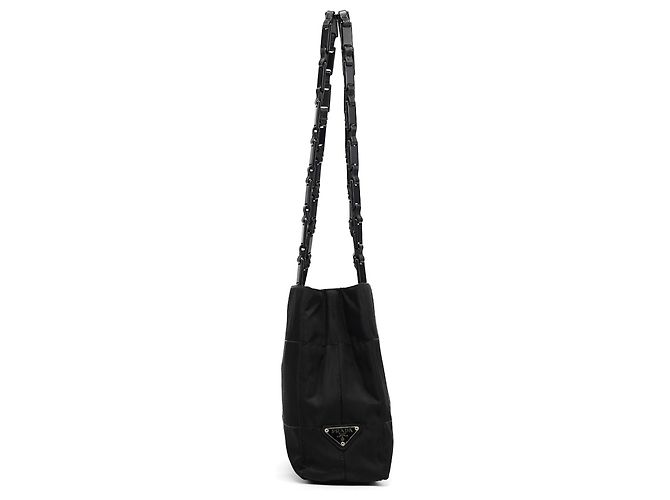 Prada Borsa Tote in Nylon Tessuto Imbottito Nero 1998 - vista 2