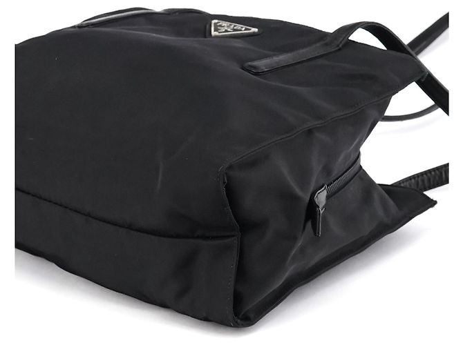 Prada Borsa Tote in nylon Tessuto Nappa nera - vista 10
