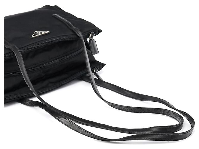 Prada Borsa Tote in nylon Tessuto Nappa nera - vista 11