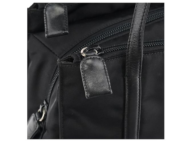 Prada Borsa Tote in nylon Tessuto Nappa nera - vista 7