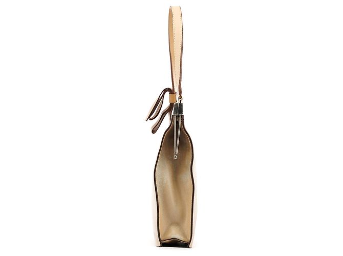 Miu Miu borsa a pochette in pelle beige - vista 2