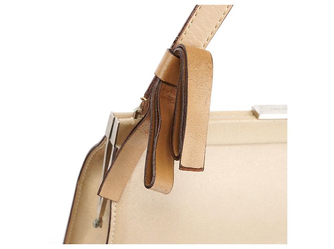 Miu Miu borsa a pochette in pelle beige - vista 8