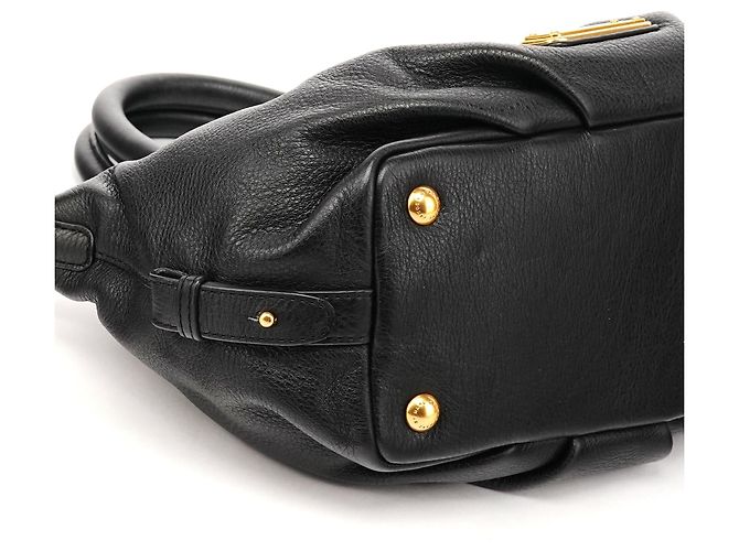 Marc by Marc Jacobs Borsa Bowling 2-Way Classic Q in pelle nera - vista 8