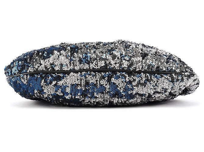 Marc Jacobs Picca borsa a spalla Stam con paillettes blu navy - vista 5
