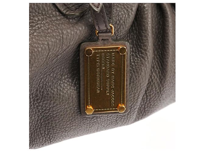 Marc by Marc Jacobs Borsa 2-Way Classic Q Baby Groovee in pelle grigia - vista 6