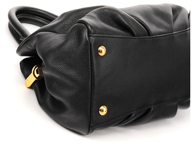 Marc by Marc Jacobs Borsa Bowling 2-Way Classic Q in pelle nera - vista 8