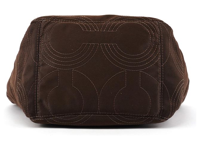 Coach Borsa Tote 2-Way 14417 in nylon trapuntato marrone - vista 5