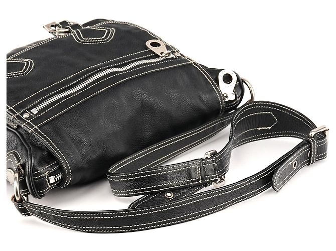 Marc by Marc Jacobs Borsa a tracolla con patta in pelle nera - vista 10