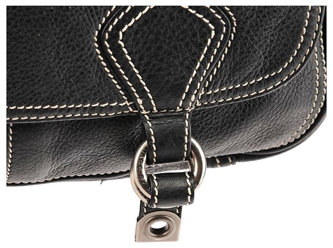 Marc by Marc Jacobs Borsa a tracolla con patta in pelle nera - vista 7