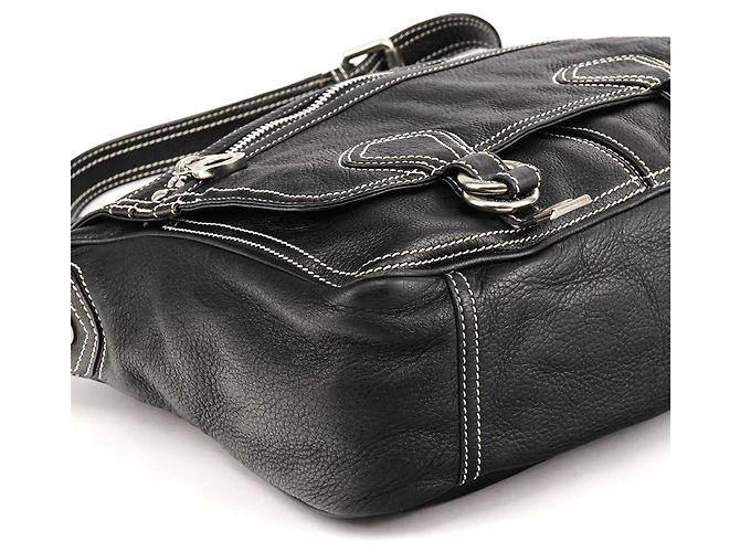 Marc by Marc Jacobs Borsa a tracolla con patta in pelle nera - vista 8