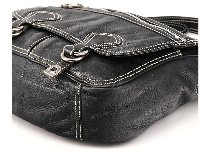 Marc by Marc Jacobs Borsa a tracolla con patta in pelle nera - vista 9