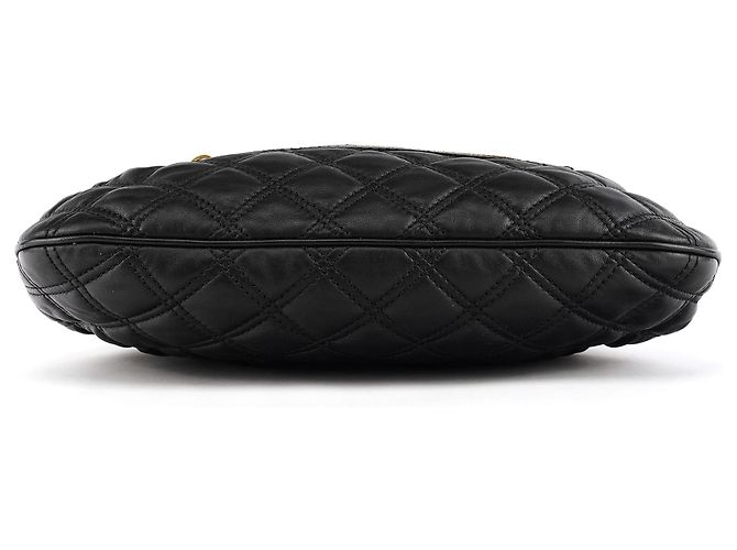 Marc Jacobs Picca borsa a tracolla Little Stam in pelle matelassé nera - vista 5