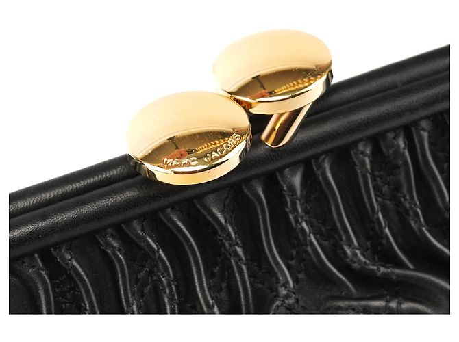 Marc Jacobs Picca borsa a tracolla Little Stam in pelle matelassé nera - vista 6