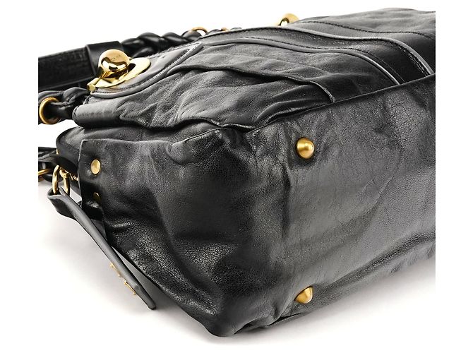 Héloïse Chloé Borsa Tote Heloise in pelle nera - vista 7