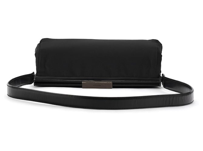 Prada Borsa a tracolla B7451 Black Tessuto Spazzolato Nylon - vista 4