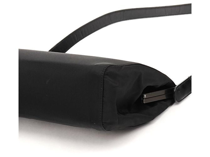Prada Borsa a tracolla B7451 Black Tessuto Spazzolato Nylon - vista 9