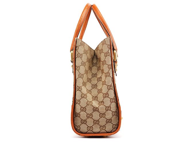 Gucci 120895 Borsa Tote GG Canvas Beige e Marrone Chiaro - vista 2