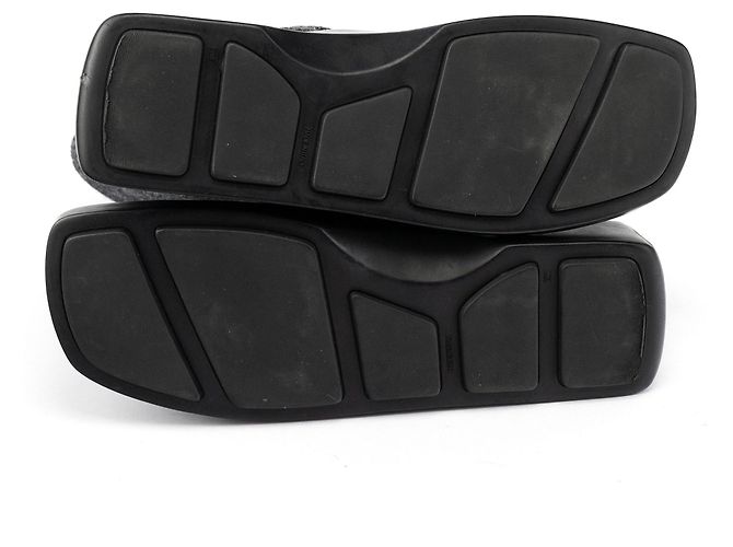Prada Fall 1999 Anthracite Wool Platform Boots - view 7