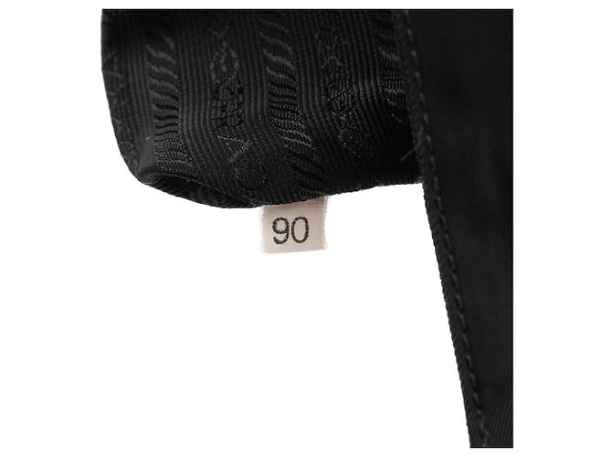 Prada Borsa a tracolla in nylon Tessuto Vitello e vitello nera - vista 14