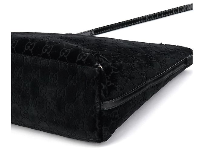 Gucci Borsa a spalla in velluto GG nera 1997 - vista 5