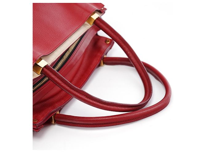 Borsa tote Chloé in pelle rossa - vista 10
