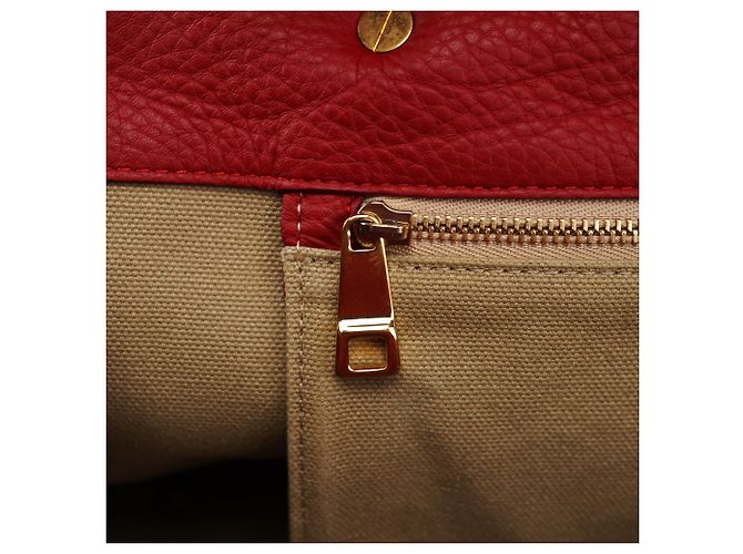 Borsa tote Chloé in pelle rossa - vista 14