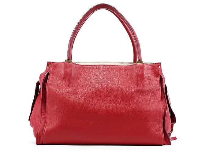 Borsa tote Chloé in pelle rossa - vista 3