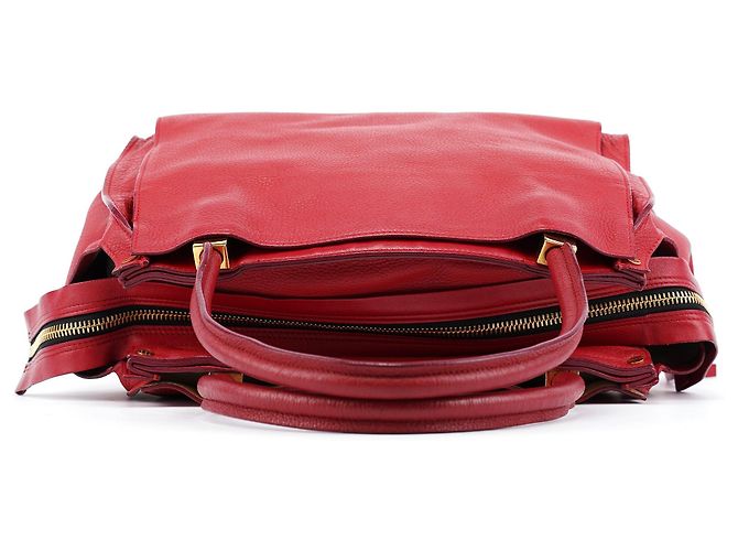 Borsa tote Chloé in pelle rossa - vista 4