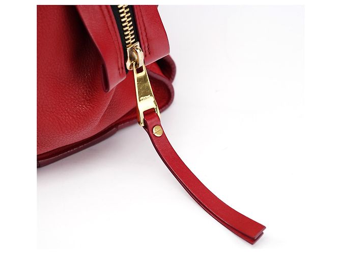 Borsa tote Chloé in pelle rossa - vista 6