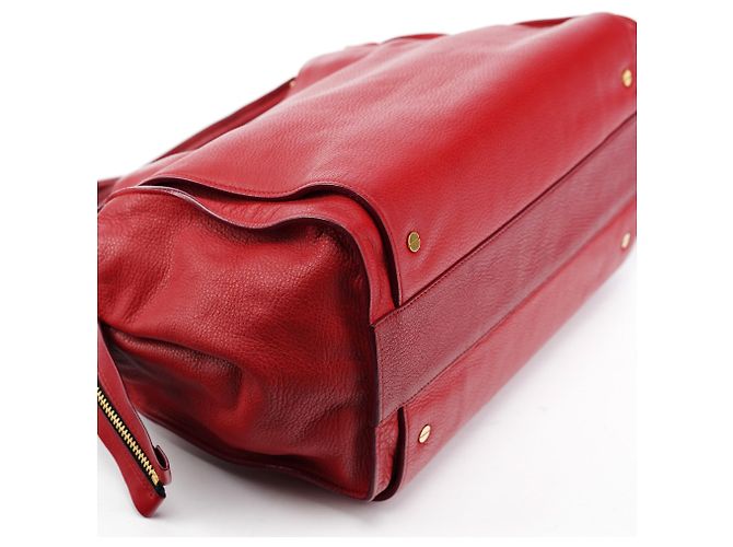 Borsa tote Chloé in pelle rossa - vista 8