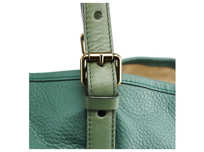 Chloé Borsa Tote in pelle con zip verde smeraldo - vista 16
