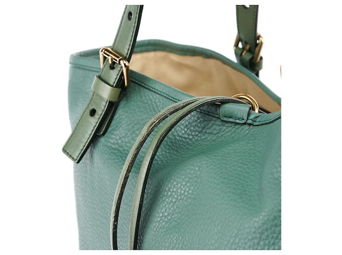 Chloé Borsa Tote in pelle con zip verde smeraldo - vista 17