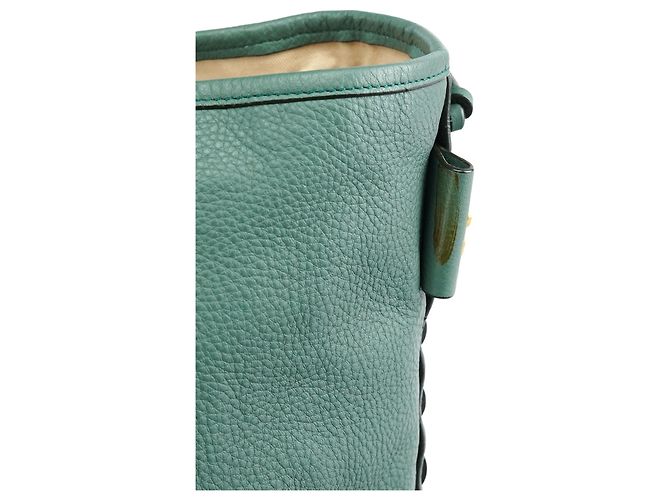 Chloé Borsa Tote in pelle con zip verde smeraldo - vista 18