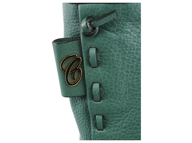 Chloé Borsa Tote in pelle con zip verde smeraldo - vista 5