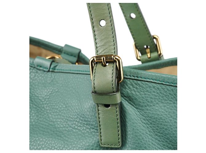 Chloé Borsa Tote in pelle con zip verde smeraldo - vista 6