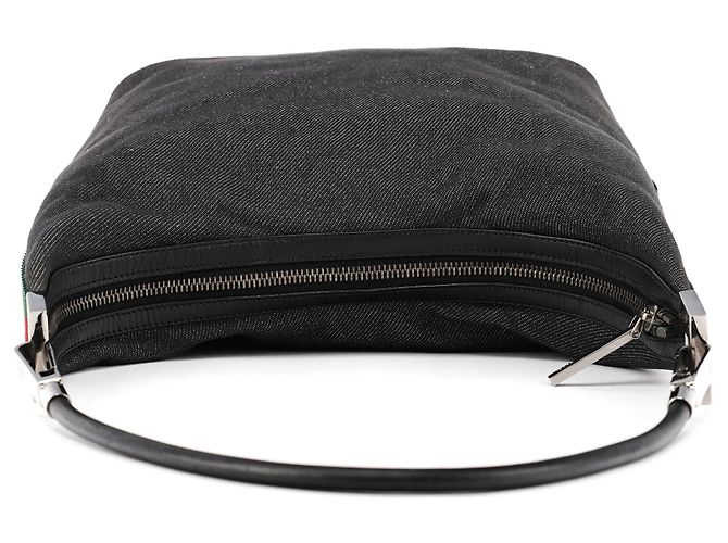 Gucci Borsa a tracolla 01234 Anthracite Denim Sherry Line - vista 4