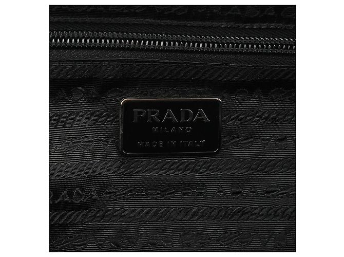 Prada Borsa Tote in Nylon Tessuto Nero - vista 10