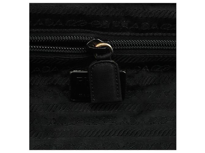 Prada Borsa Tote in Nylon Tessuto Nero - vista 11